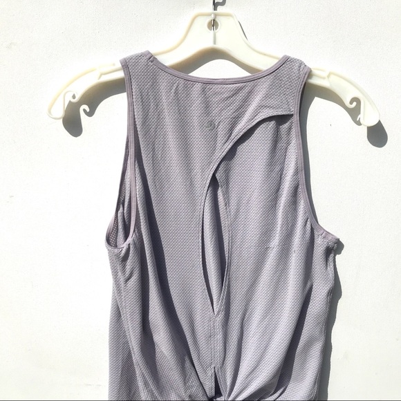 LULULEMON open tie tank top 6 8 gray waffle - Picture 8 of 8